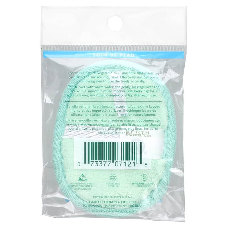 Earth Therapeutics, Basics, Loofah Complexion Pad, 1 Pad