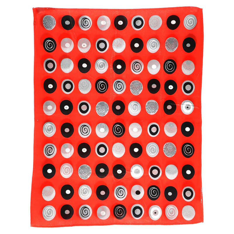 Skoy, Kitchen Towel, Double Sided Circle Print, Red, 1 Towel