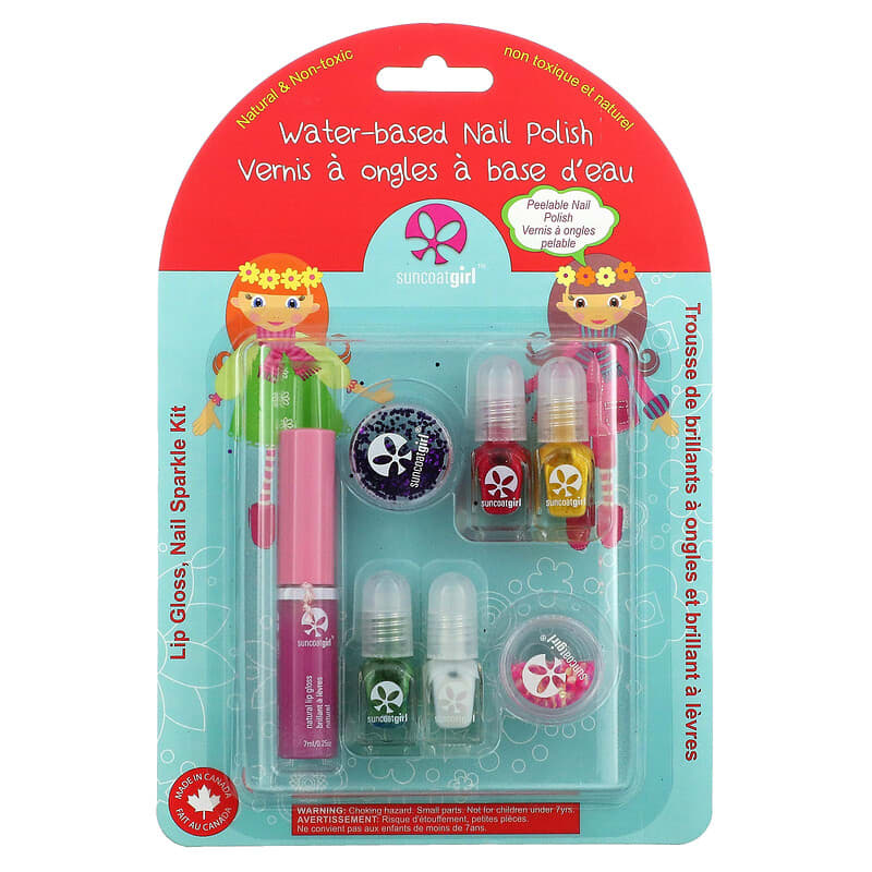 SuncoatGirl, Lip Gloss, Nail Sparkle Kit, 7 Piece Set