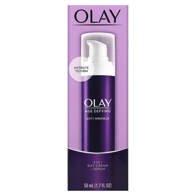 Olay, Age Defying, Anti-Wrinkle, 2 In 1 Day Cream + Serum, 1.7 fl oz (50 ml)