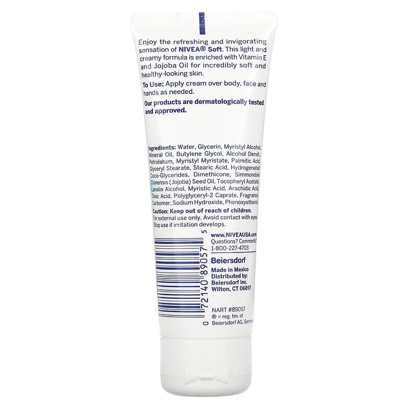 Nivea, Refreshingly Soft Moisturizing Creme, 2.6 oz (74 g)