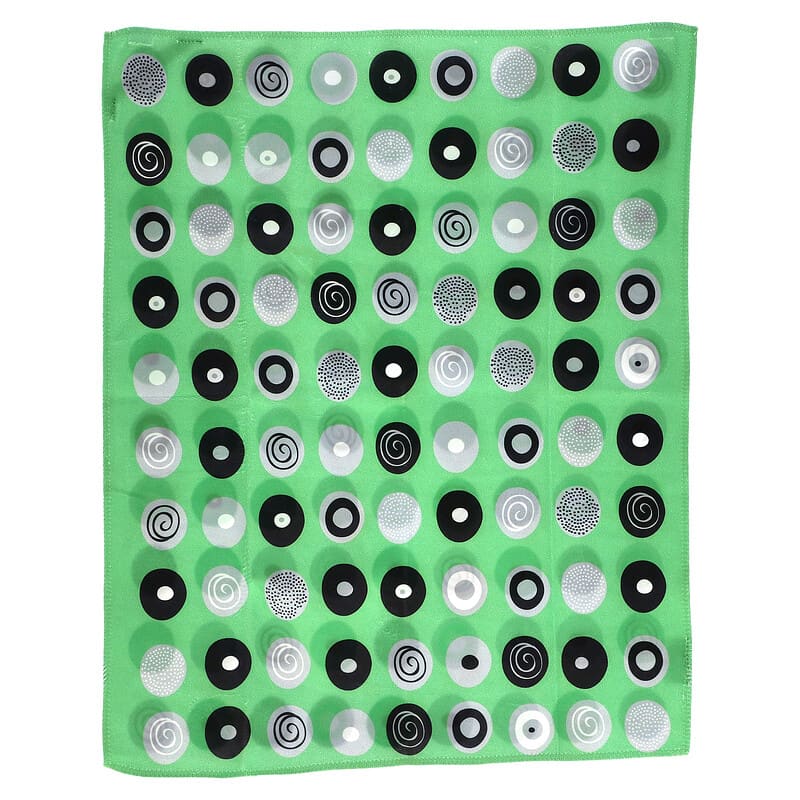 Skoy, Kitchen Towel, Double Sided Circle Print, Green, 1 Towel