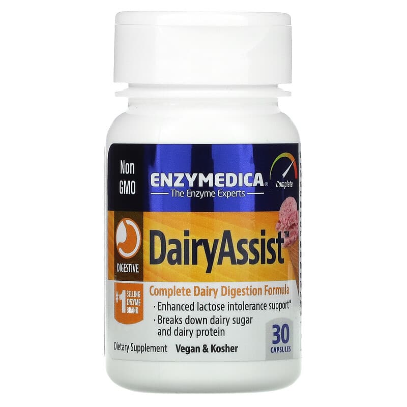 Enzymedica, DairyAssist, 30 Capsules