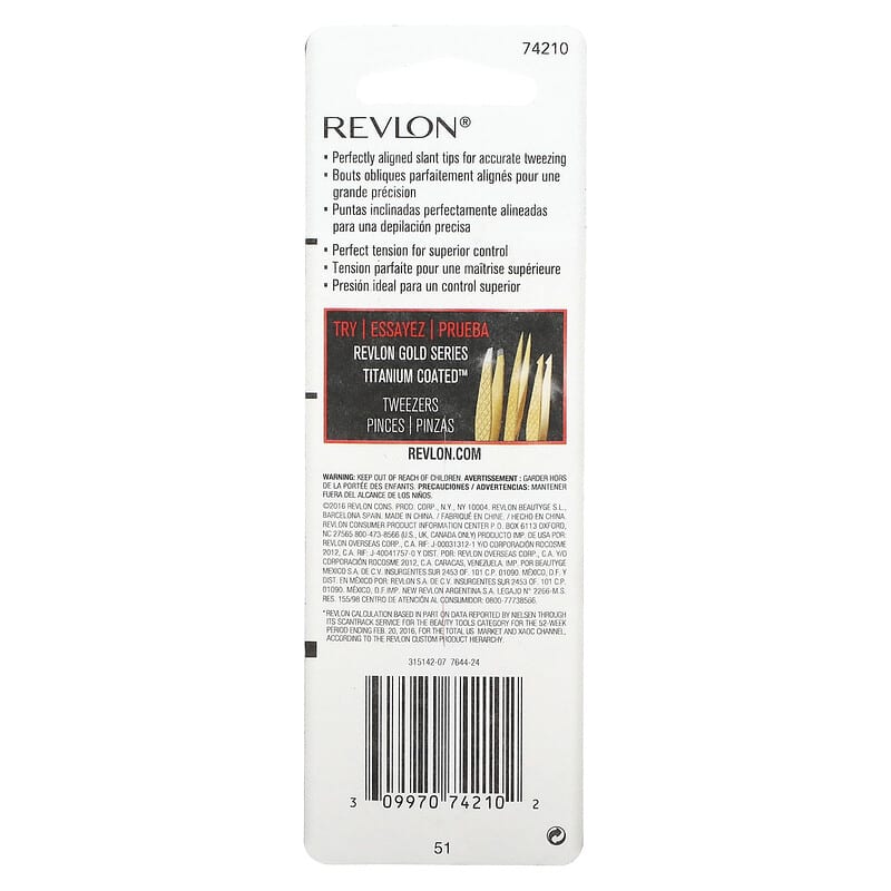 Revlon, Slant Tweezer, 1 Count