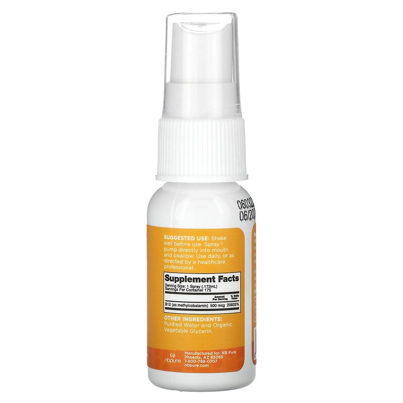 NB Pure, Methyl B-12 Spray, 1 fl oz