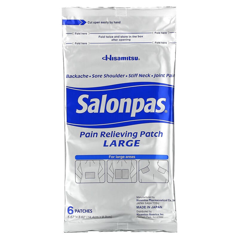 Salonpas, Pain Relieving Patch, Large, 6 Patches