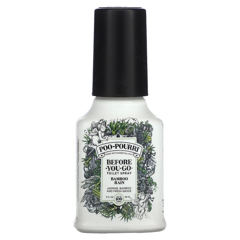 Poo-Pourri, Before-You-Go Toilet Spray, Bamboo Rain, Jasmine, Bamboo & Fresh Grass, 2 oz (59 ml)