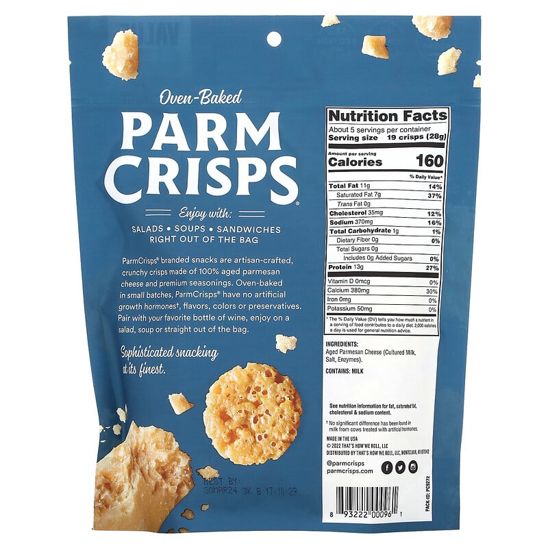 ParmCrisps, Oven-Baked, Original, 5 oz (142 g)