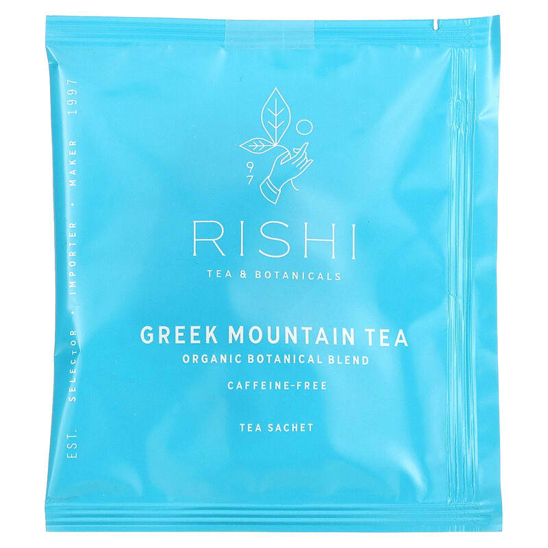 Rishi Tea, Greek Mountain Tea, Caffeine Free, 15 Sachets, 1.37 oz (39 g)