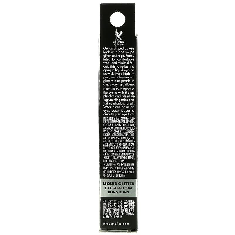 E.L.F., Liquid Glitter Eyeshadow, Bling Bling, 0.1 fl oz (3 ml)