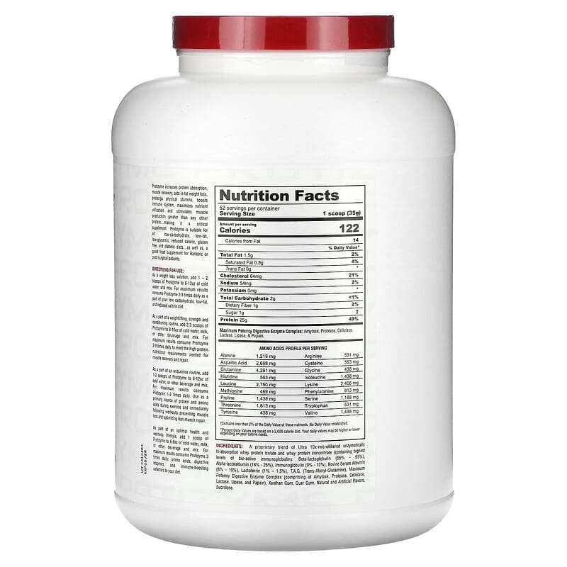 Metabolic Nutrition, Protizyme, Specialized Designed Protein, Strawberry Creme, 4 lb (1,820 g)