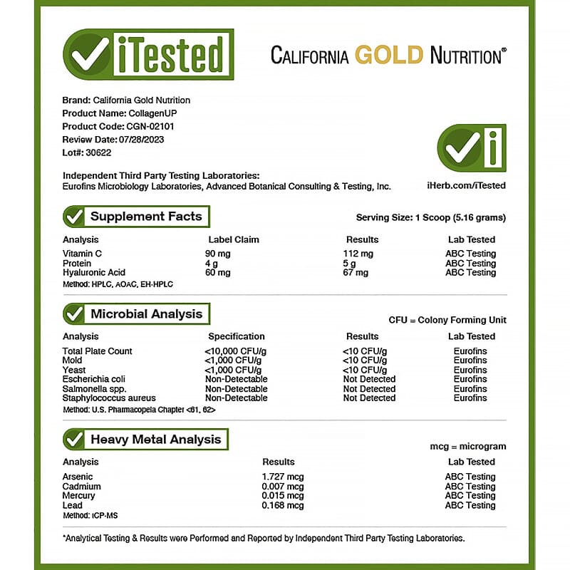 California Gold Nutrition, CollagenUP, Unflavored, 2.2 lbs (1 kg)