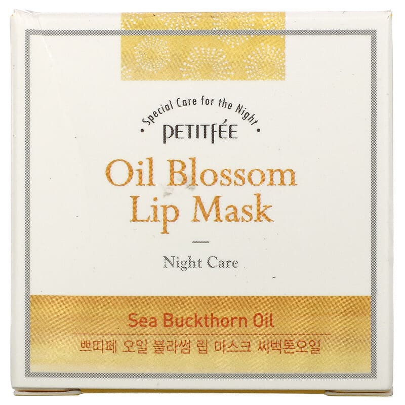 Petitfee, Oil Blossom Lip Mask, Sea Buckthorn Oil, 15 g