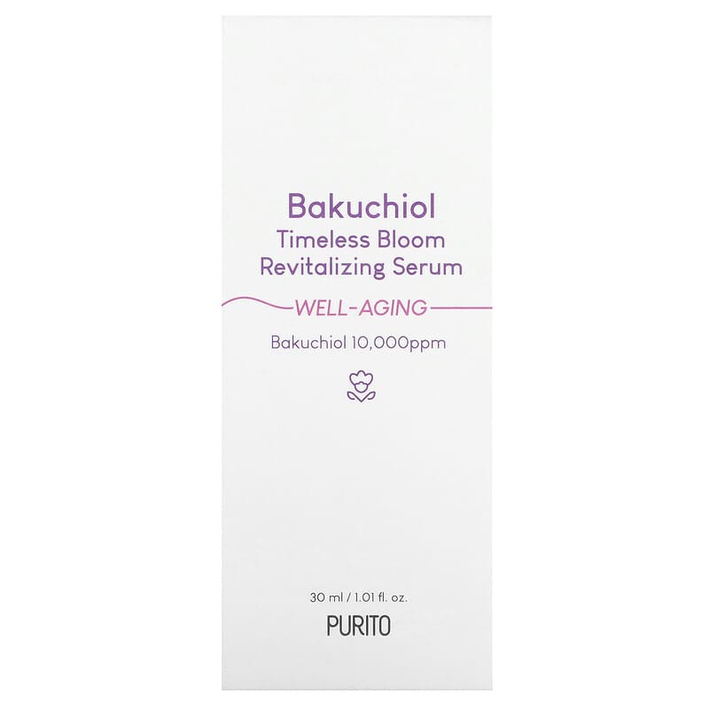 Purito, Bakuchiol Timeless Bloom Revitalizing Serum, 1.01 fl oz (30 ml)