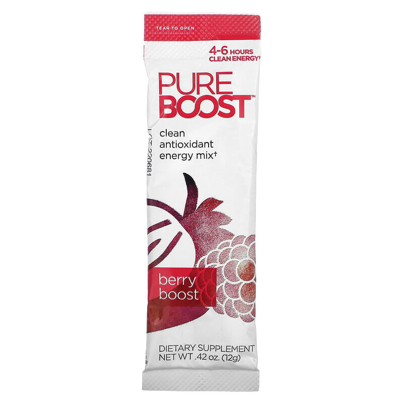 Pureboost, Clean Antioxidant Energy Mix, Berry Boost, 10 Packets, 0.42 oz (12 g) Each