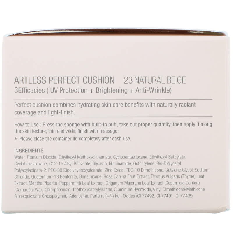 Heimish, Artless Perfect Cushion, SPF 50+/PA+++, 23 Natural Beige, 2 Cushions, 13 g Each