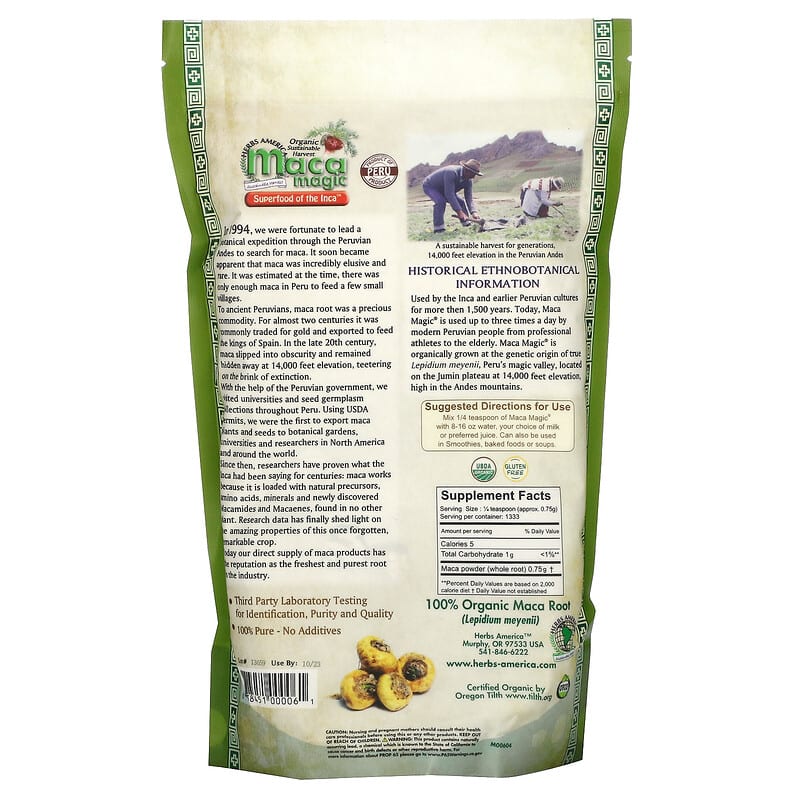 Maca Magic, Organic 100% Pure Maca Root Powder, 2.2 lbs (1,000 g)