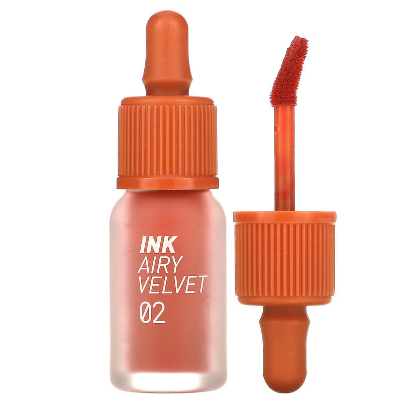 Peripera, Ink Airy Velvet Lip Tint, 02 Selfie Orange Brown, 0.14 oz (4 g)