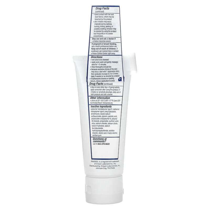 PanOxyl, Acne Foaming Wash, 10% Benzoyl Peroxide, Maximum Strength, 3 oz (85 g)