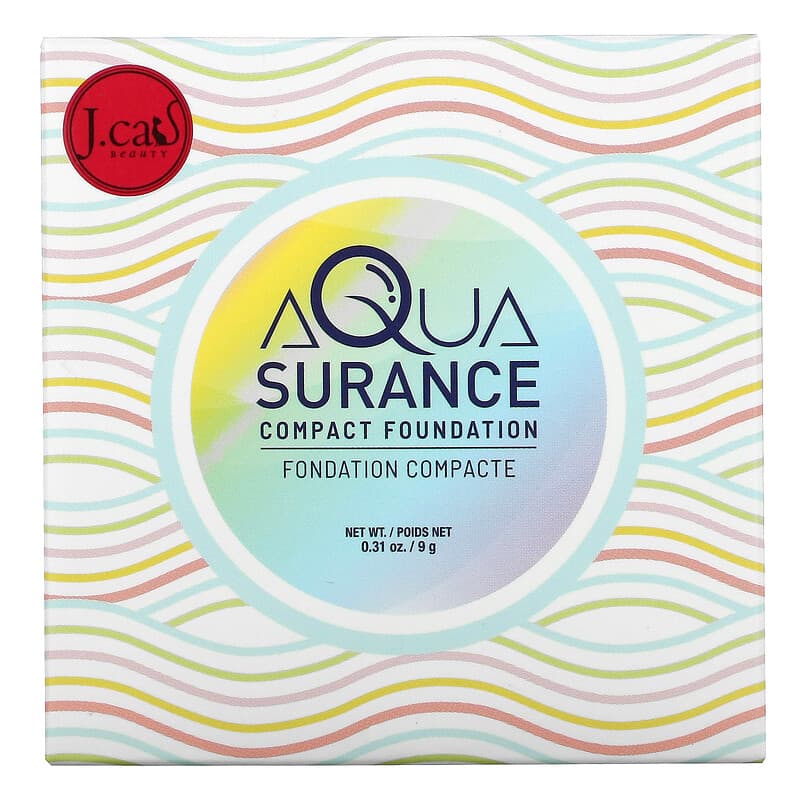 J.Cat Beauty, Aquasurance, Compact Foundation, ACF101A Buff, 0.31 oz (9 g)