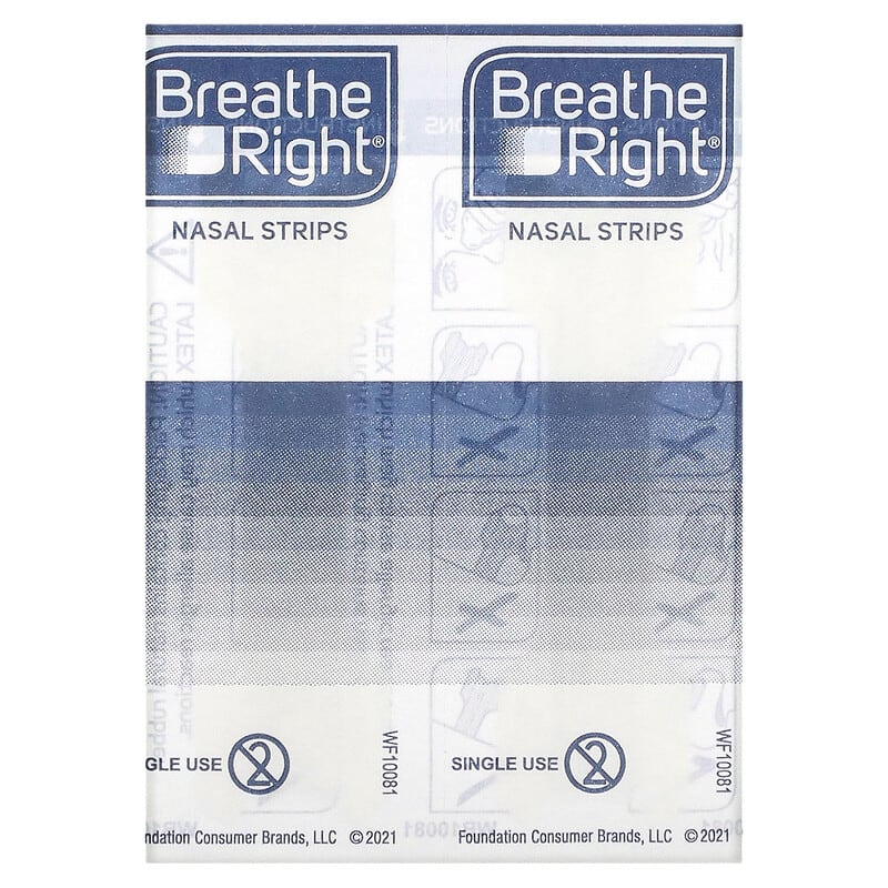 Breathe Right, Nasal Strips, Clear For Sensitive Skin, Large, 30 Clear Strips