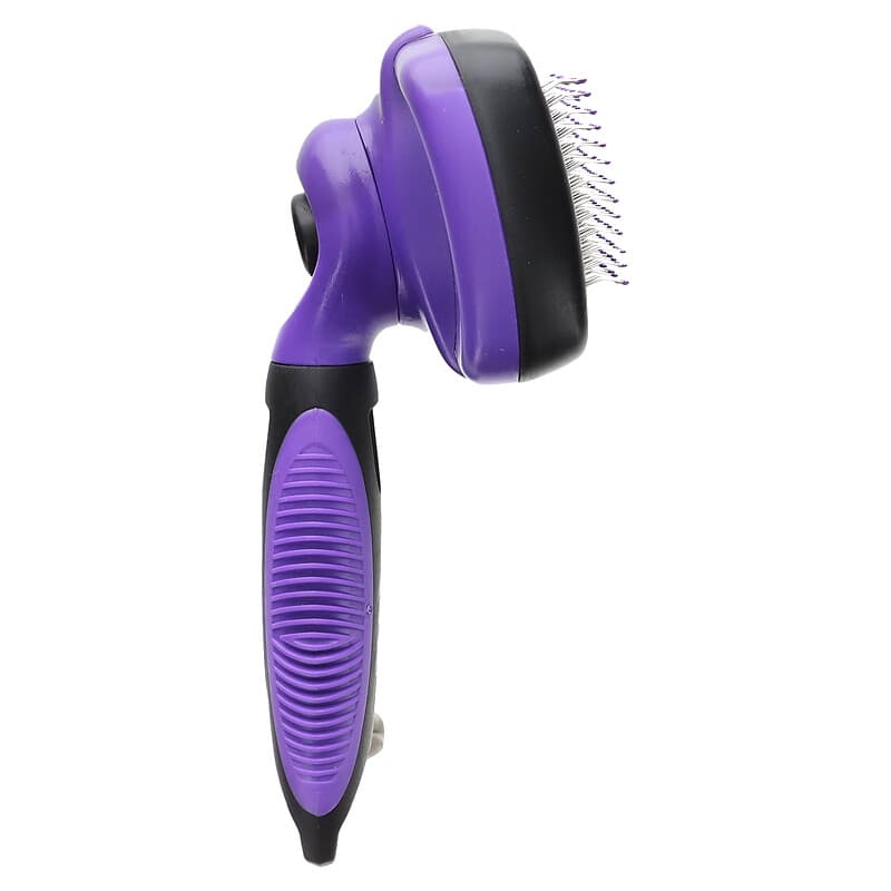 Ruff 'N Ruffus, Grooming Kit for Cats and Dogs, Cleaning Pet Slicker Brush & Nail Clippers, Purple, 1 Brush, 1 Nail Clipper