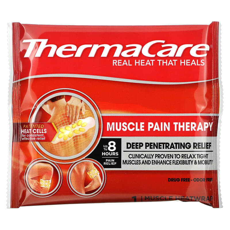 ThermaCare, Muscle Pain Therapy, 3 Muscle Heatwraps