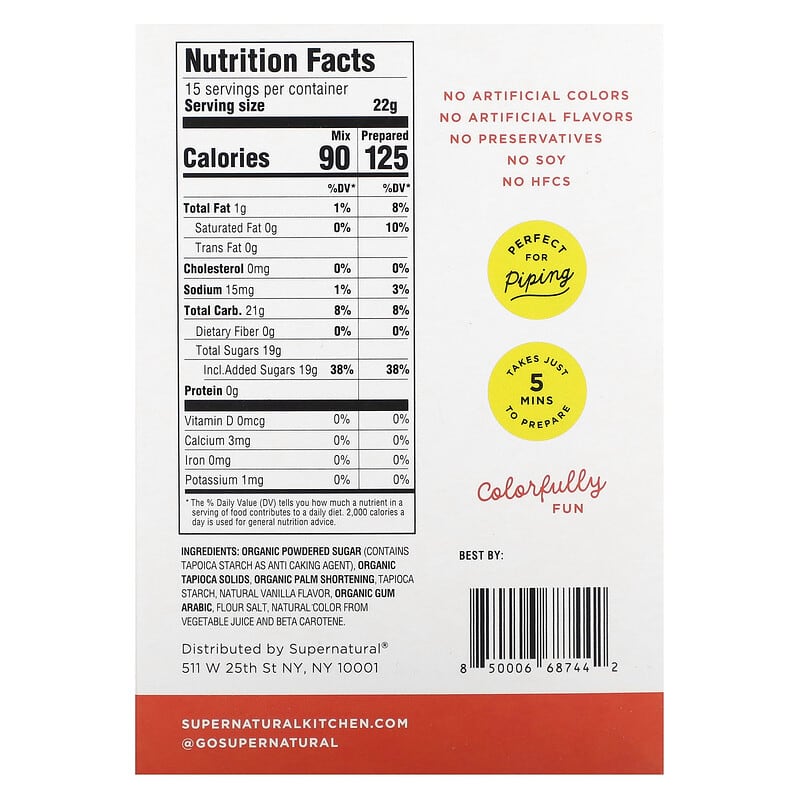 Supernatural Kitchen, Frosting Mix, Fruit Punch Red, 12 oz (340 g)