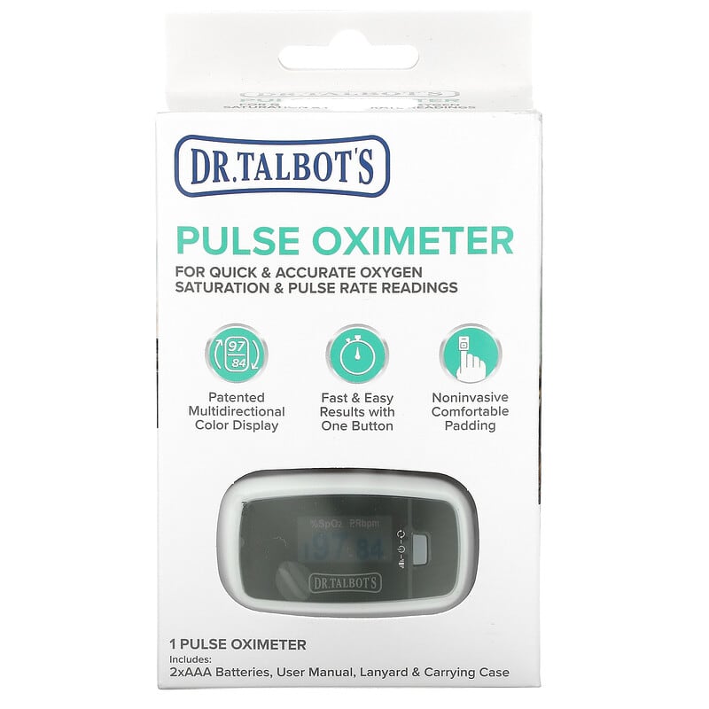 Dr. Talbot's, Pulse Oximeter, Black, 1 Pulse Oximeter