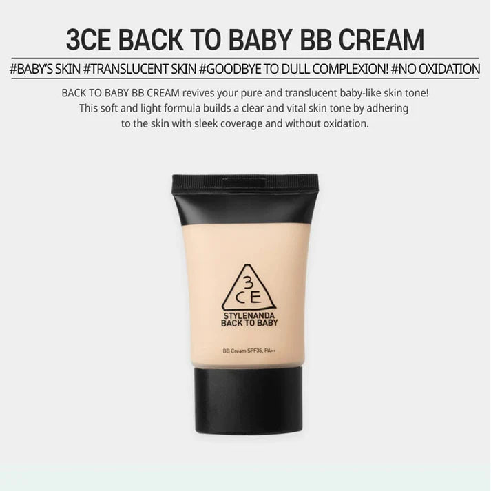 3CE, BACK TO BABY BB CREAM 30ML